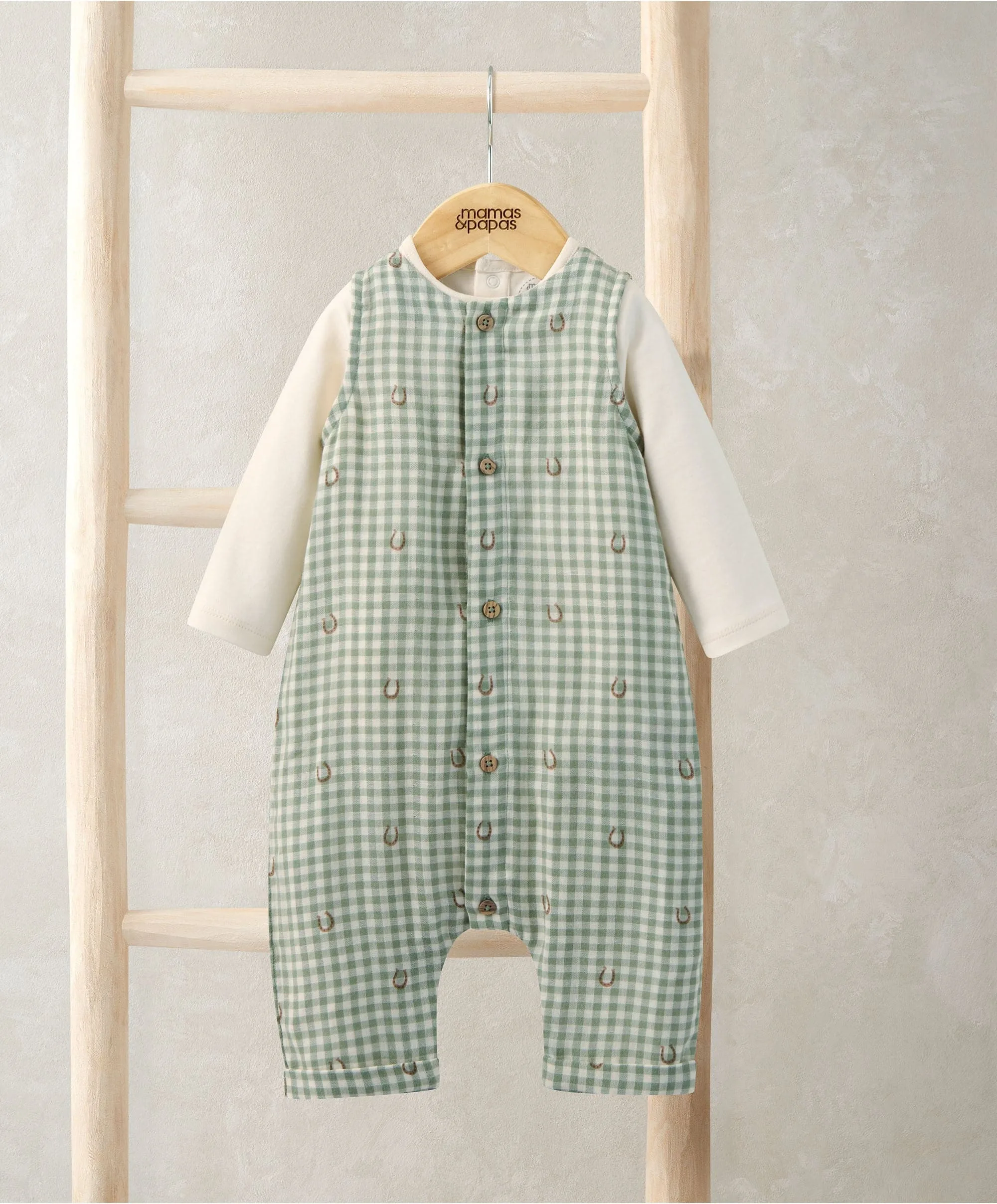Gingham Romper and Bodysuit