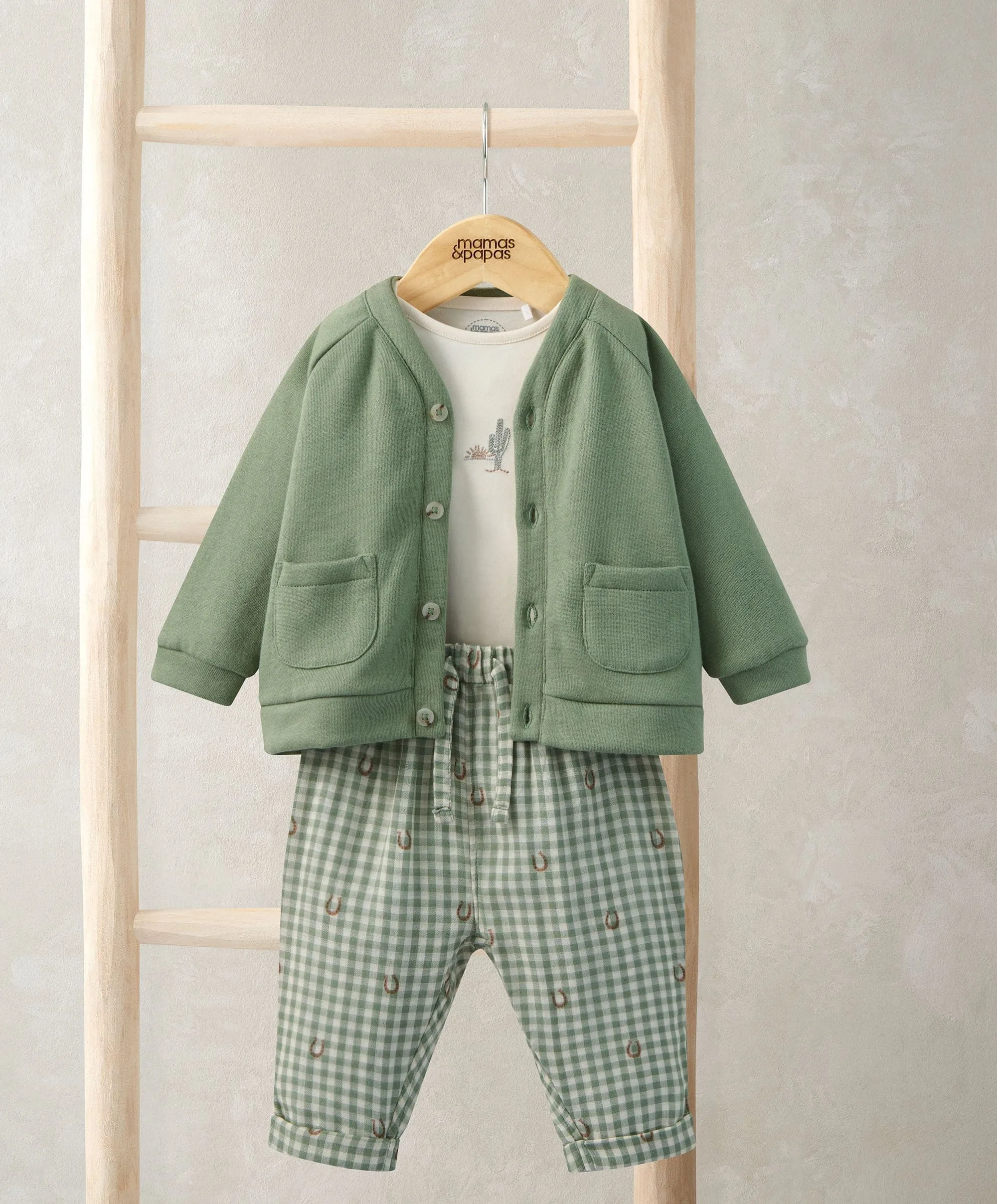 Gingham Jacket, Trousers & Bodysuit Set