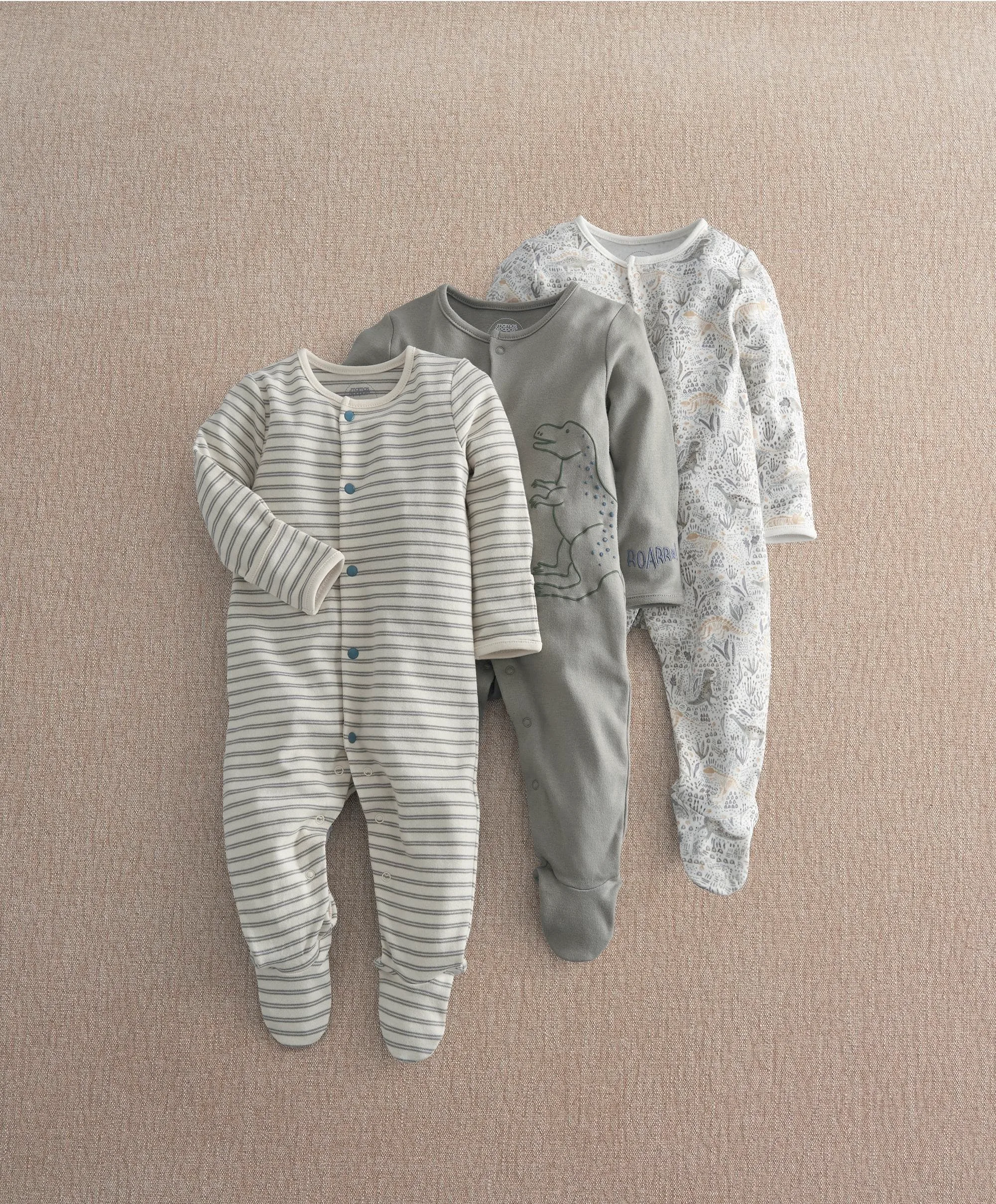 Born to Roar Sleepsuits (Pack of 3)