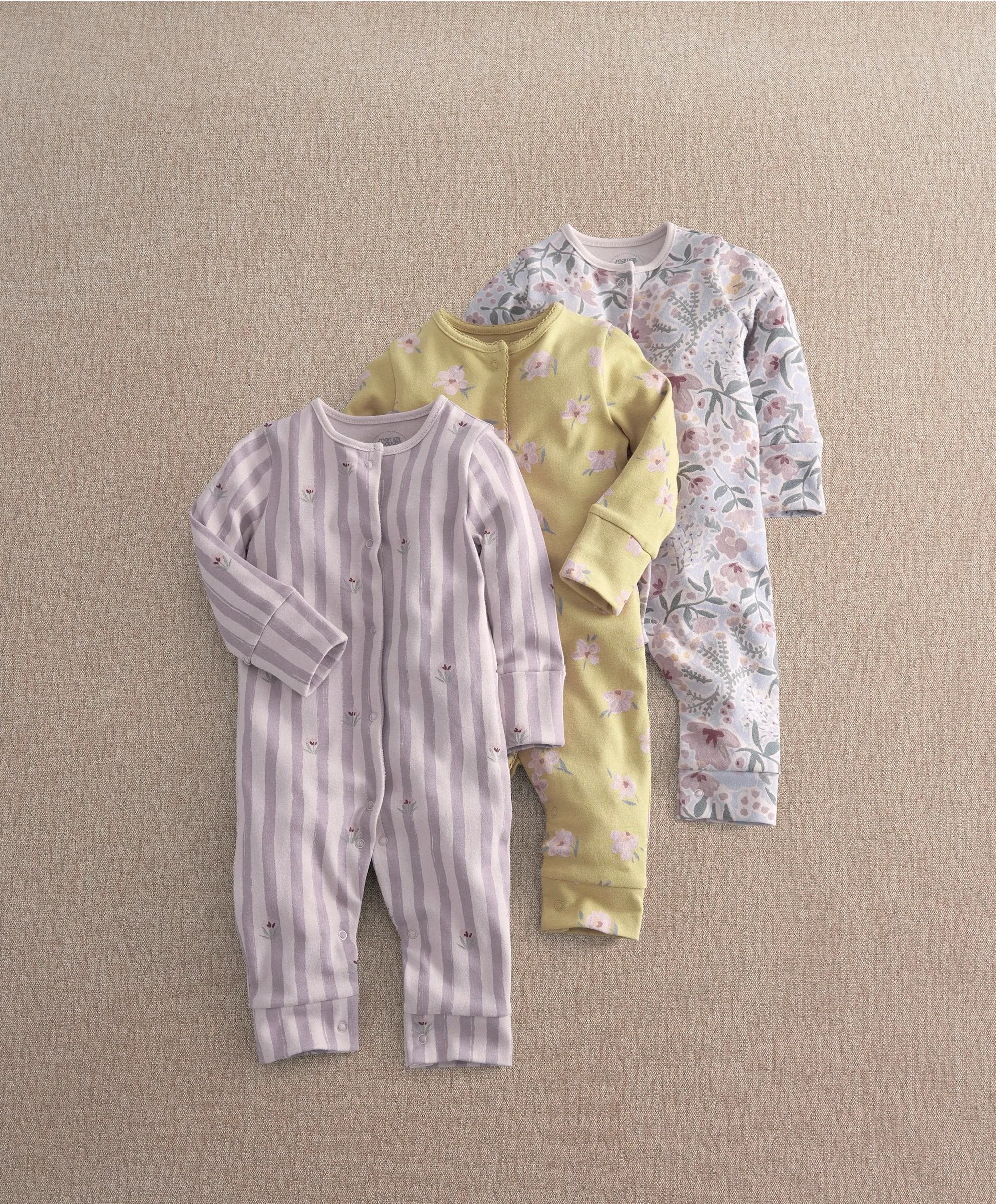 Creative Floral Rompers (Pack of 3)