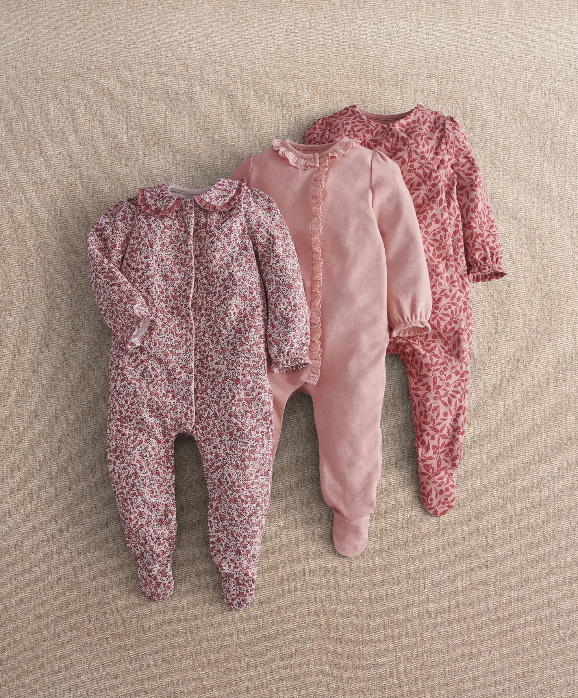 Floral Frill Detail Sleepsuit