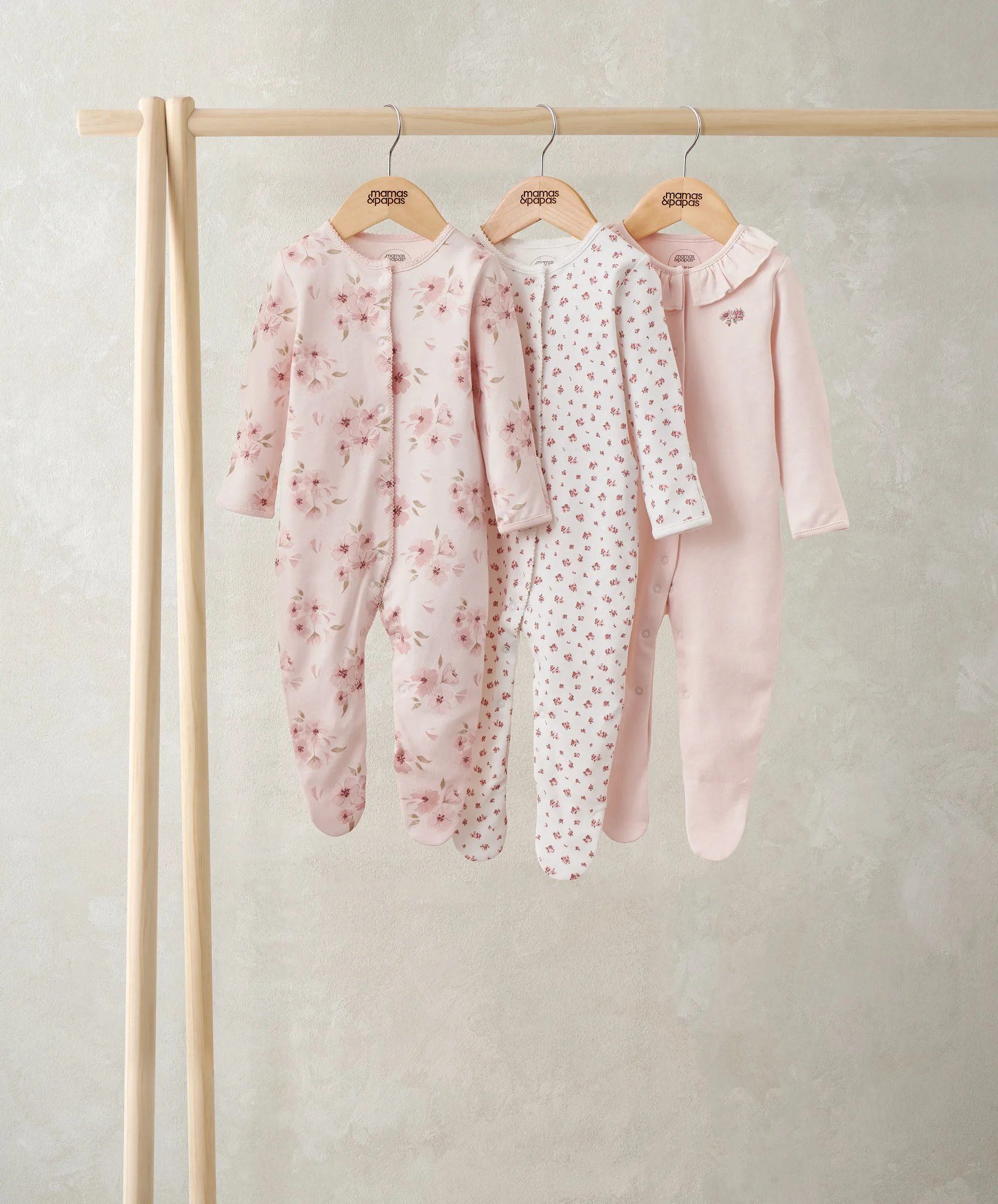 Watercolour Sleepsuits (Pack of 3)