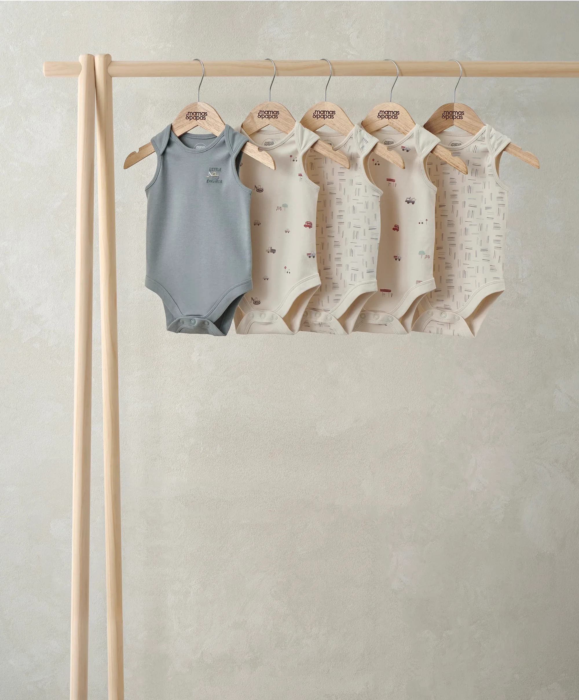 Little Explorer Short-Sleeved Bodysuits (Pack of 5)