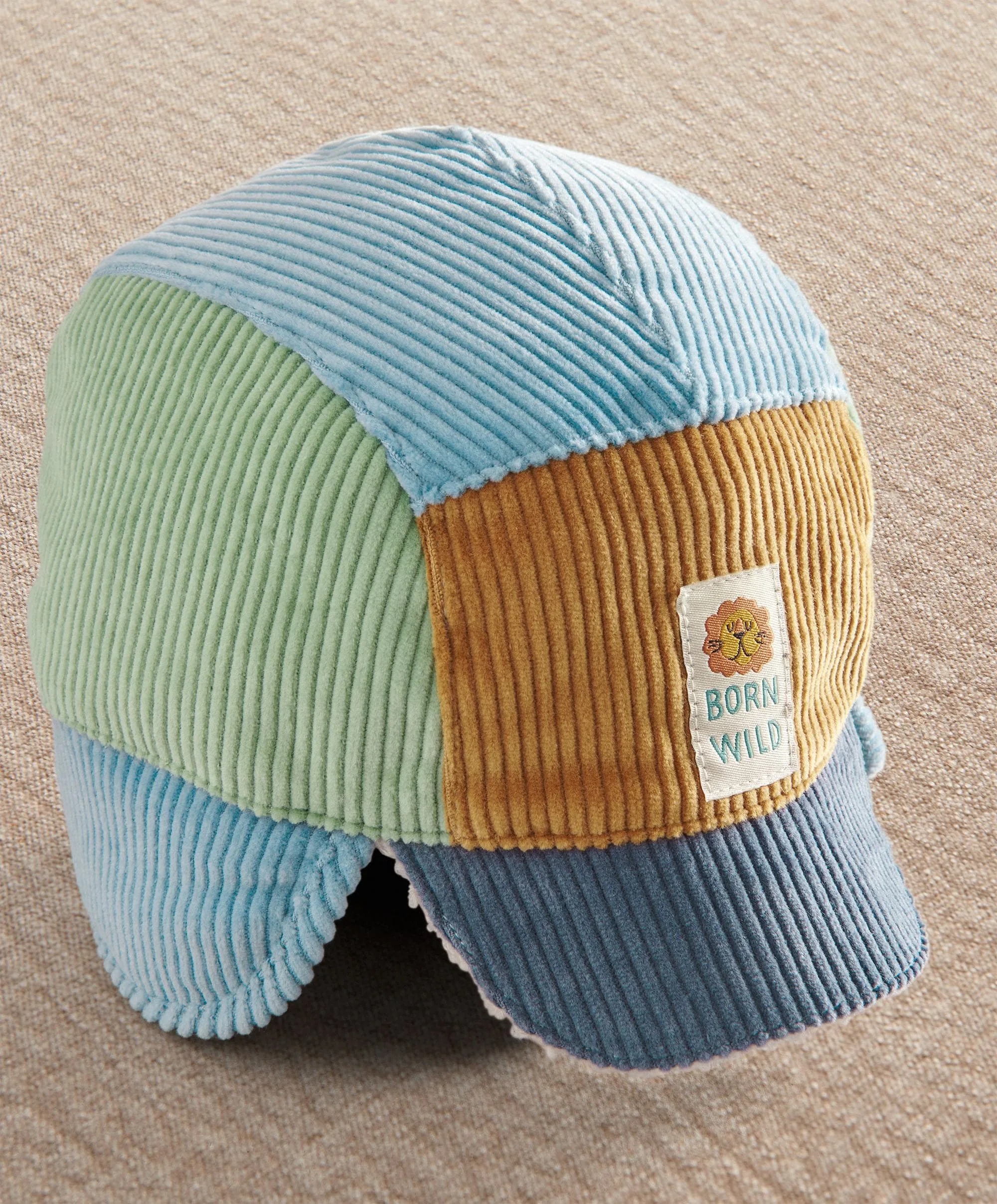 Patchwork Corduroy Trapper Hat