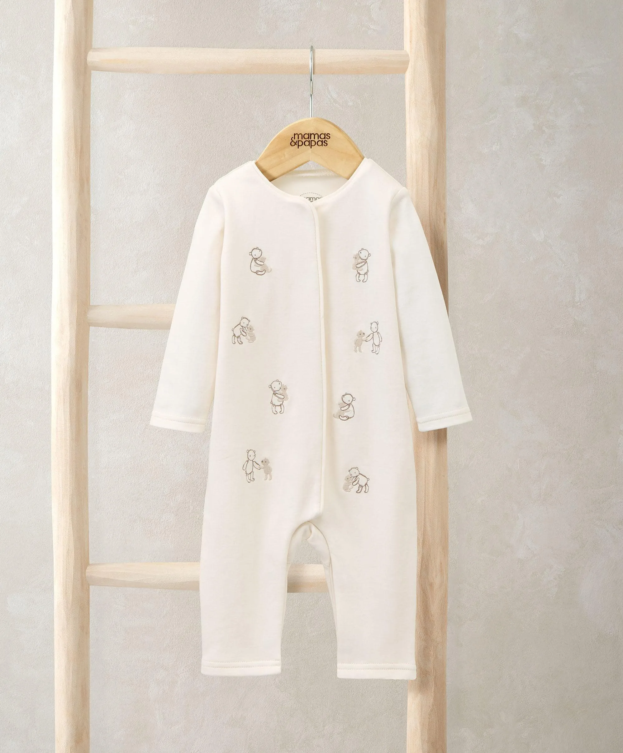 Embroidered Bear Romper