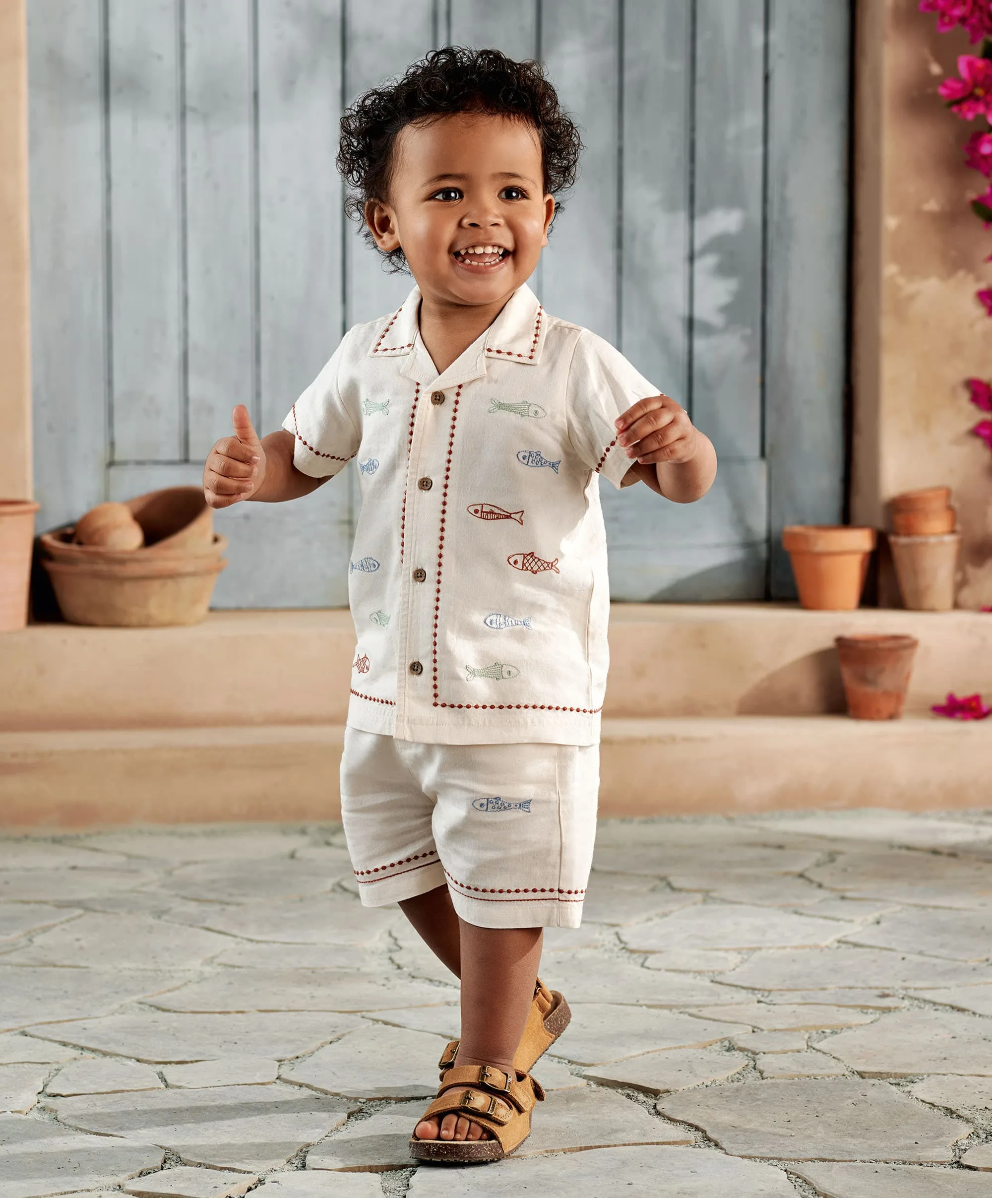 Sardine Linen Top & Shorts Set