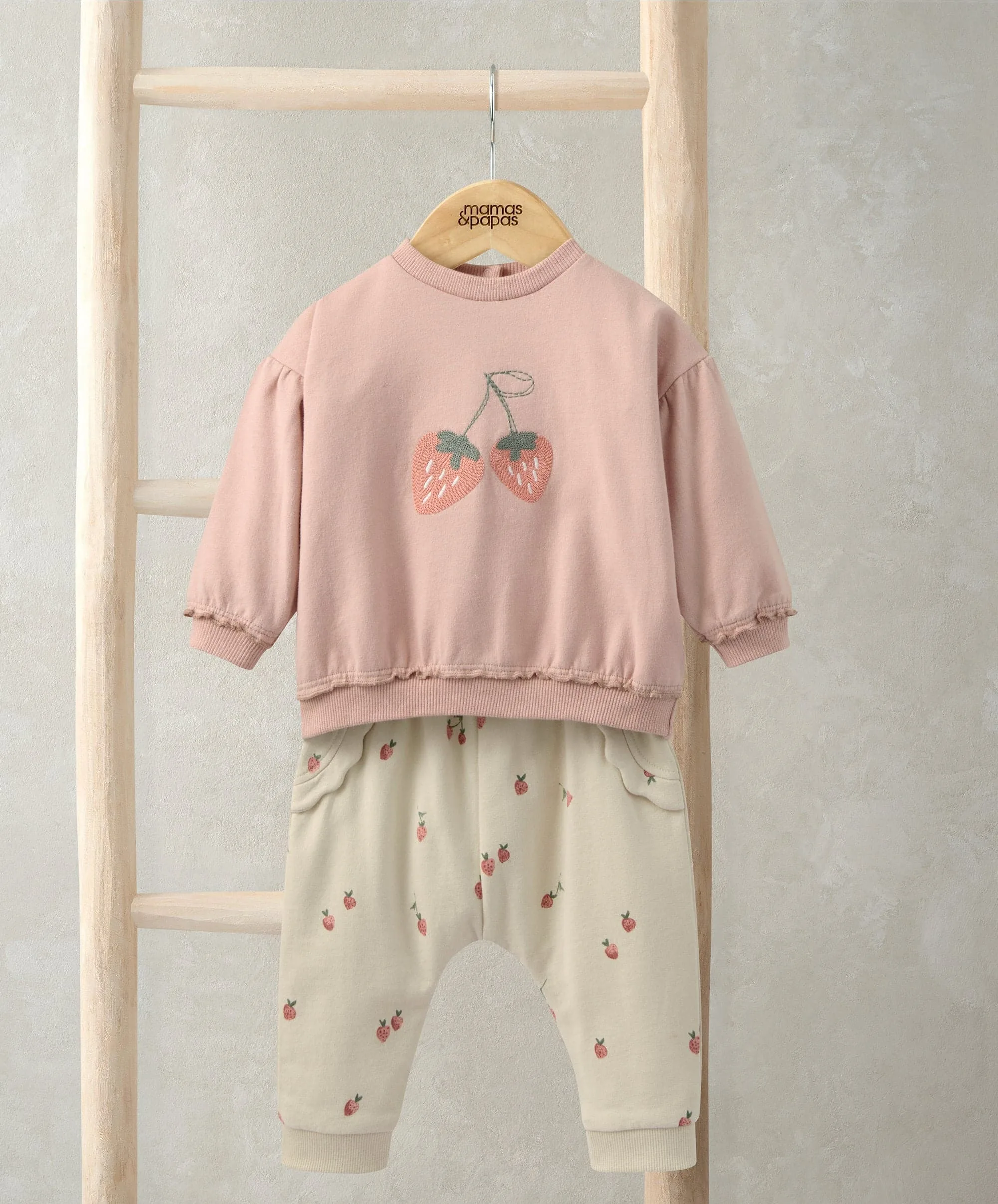 Strawberry Top and Joggers Outfit Set