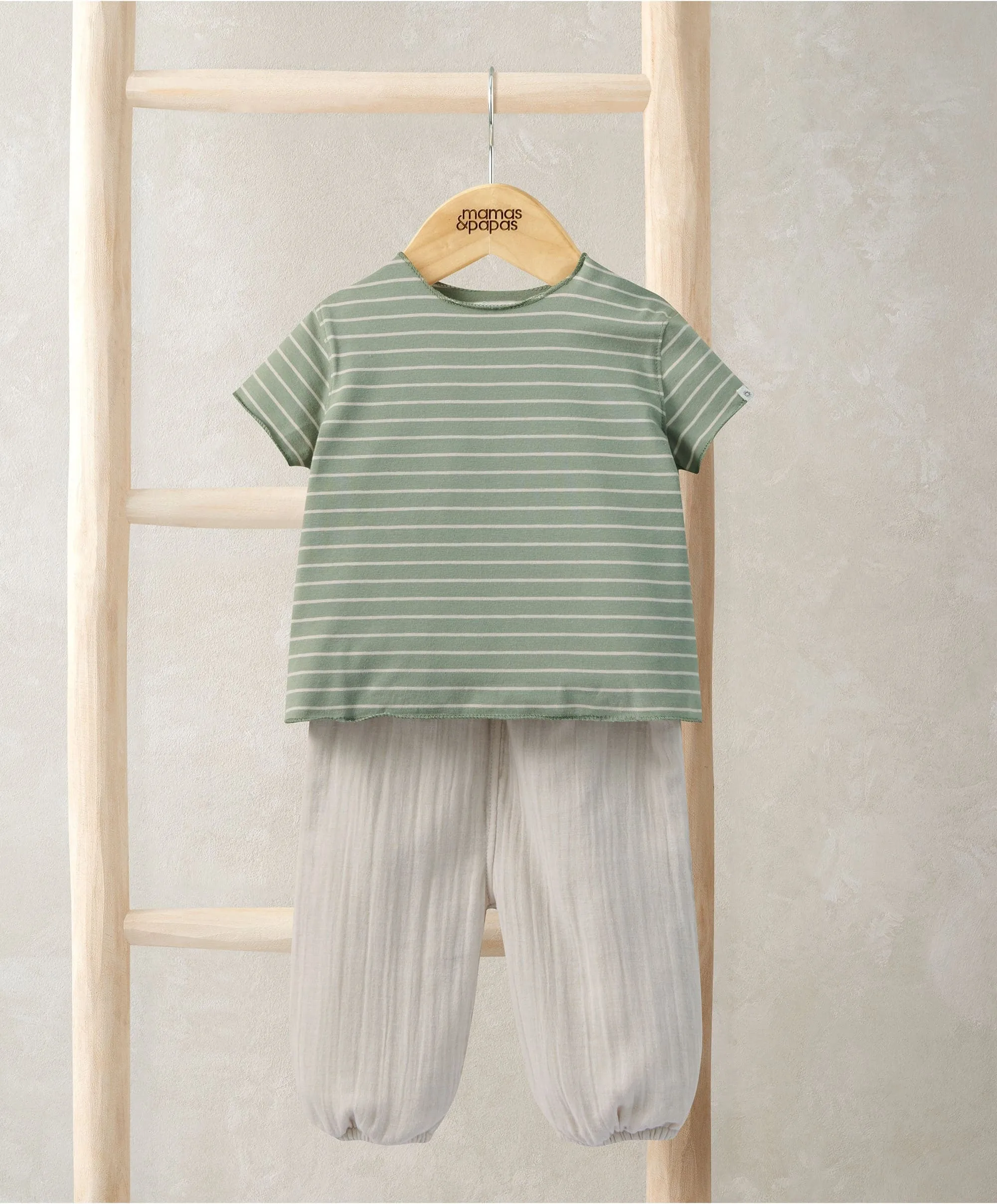 Striped T-Shirt andTrouser Outfit Set