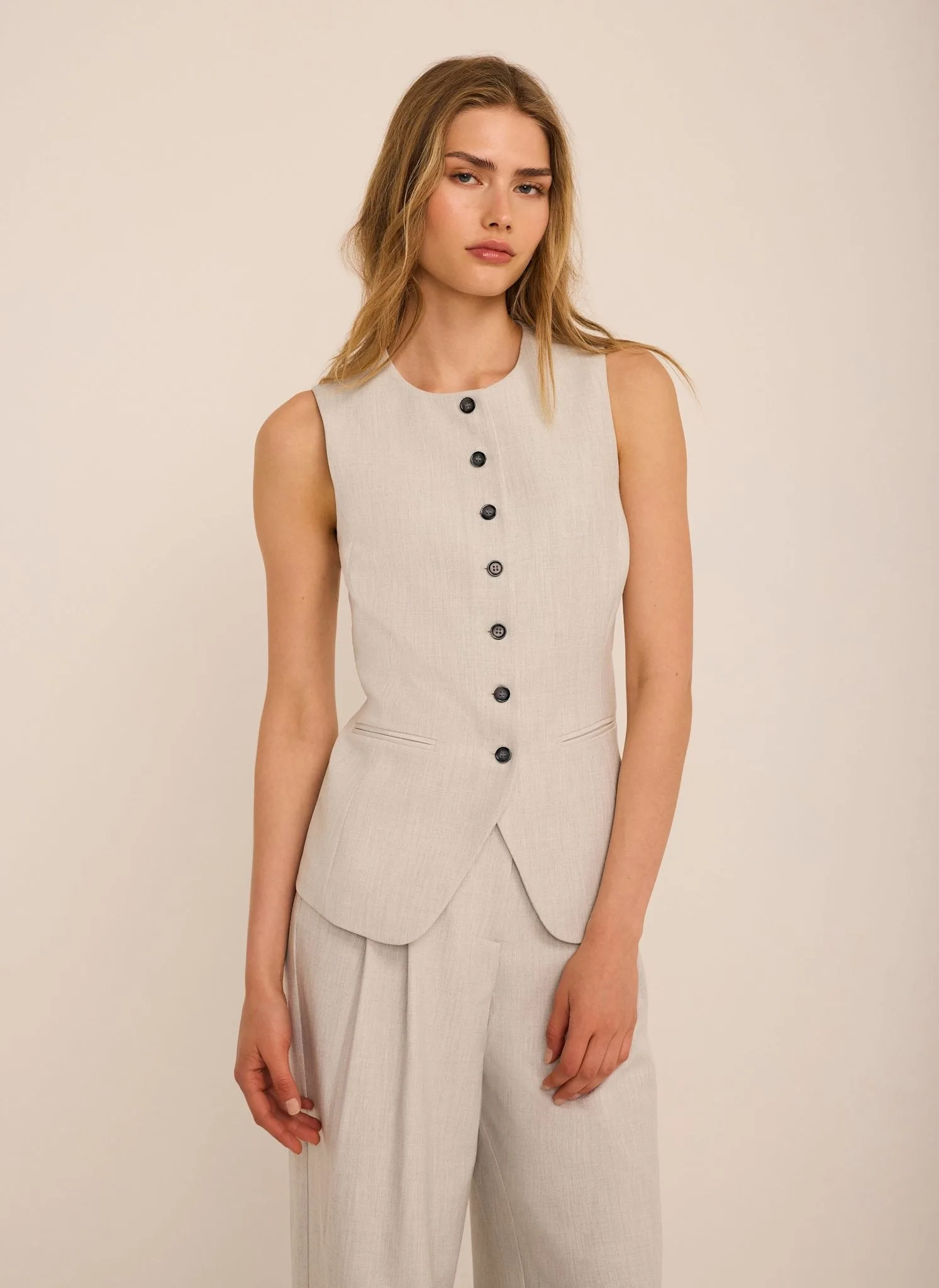 Grey Tailored Waistcoat