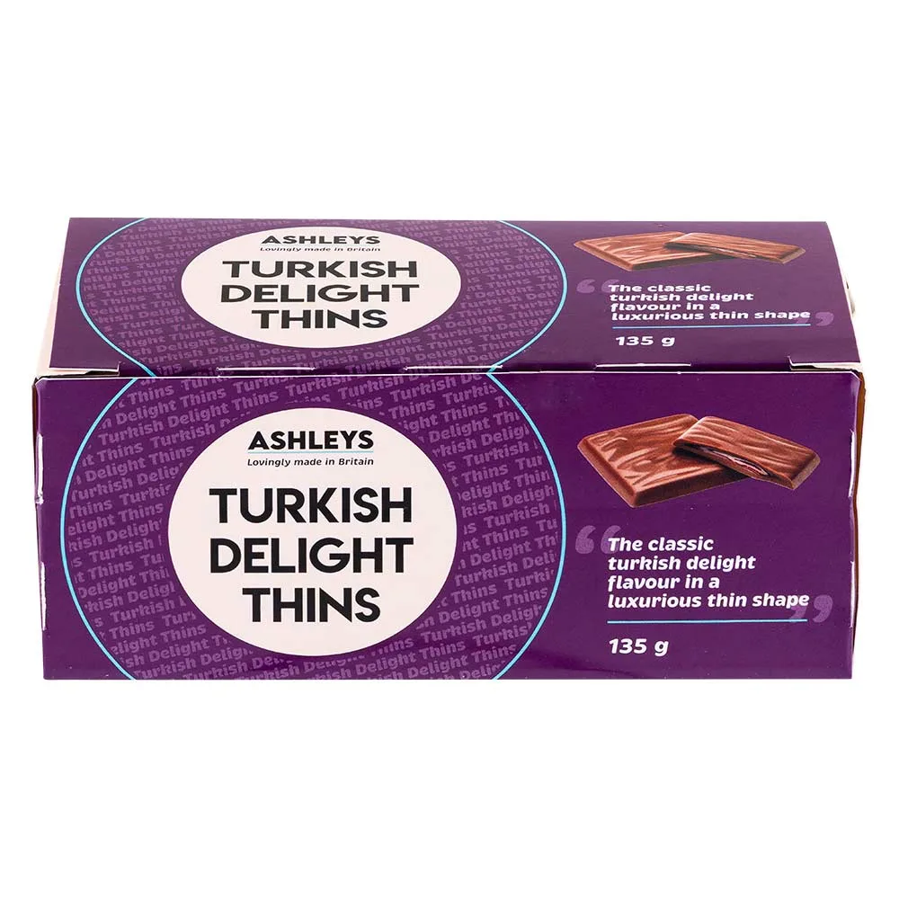 Ashleys Turkish Delight Thins 135g