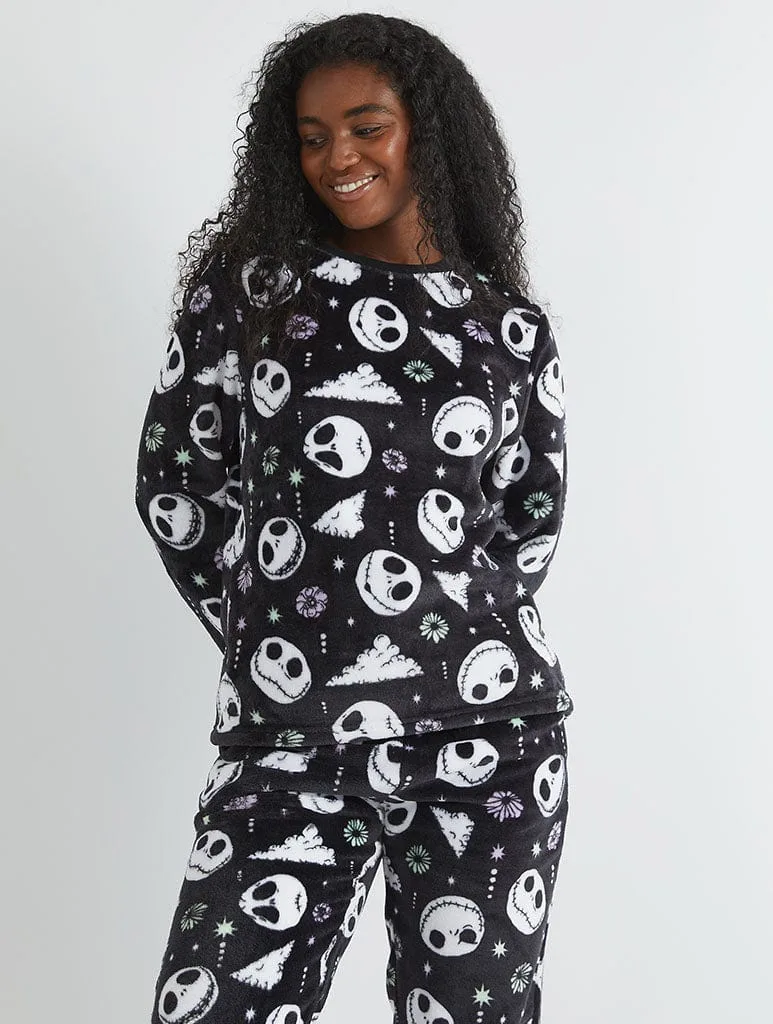 Disney Nightmare Before Christmas Jack Skellington Fleece Pyjama Set