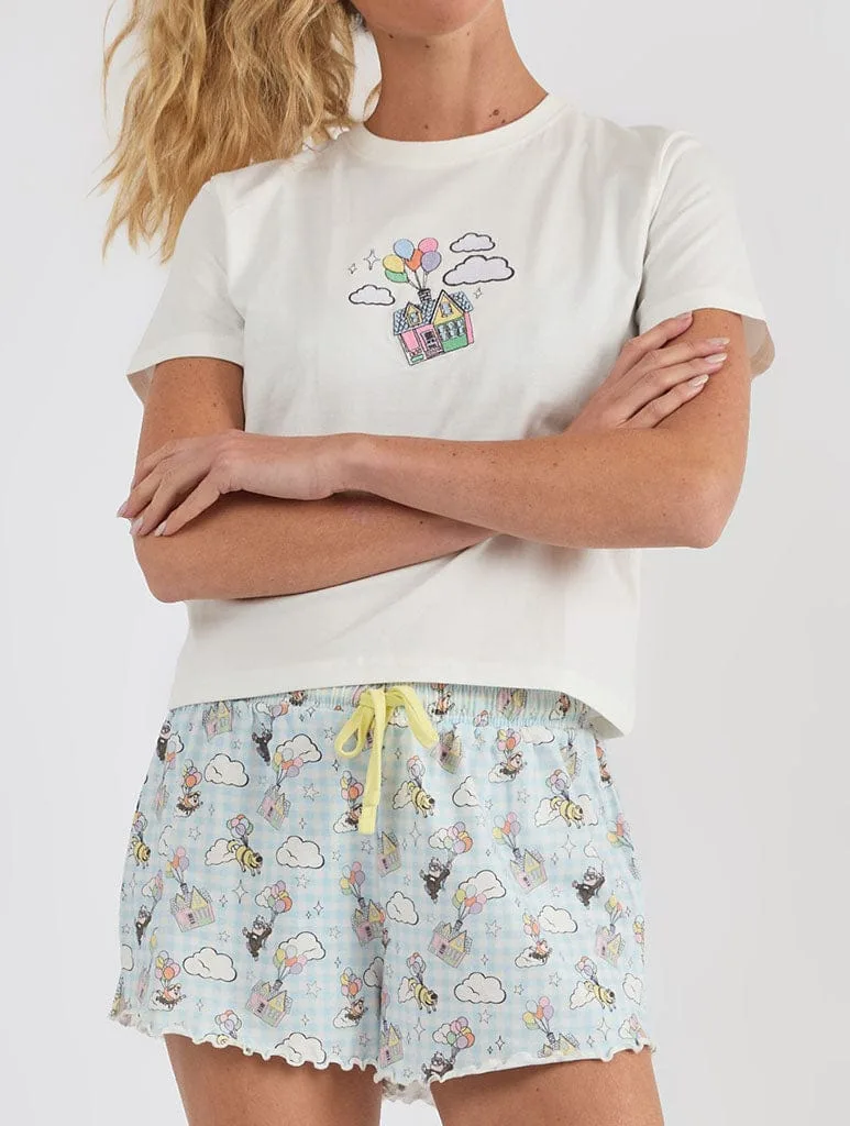 Disney Up Gingham Pyjama Shorts Set