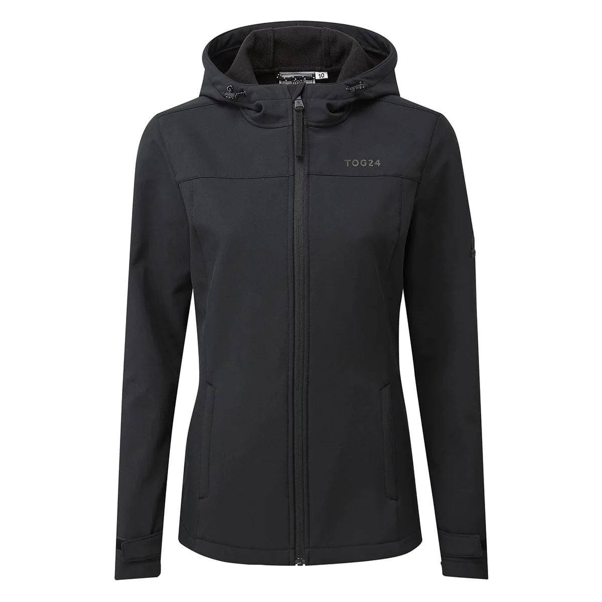 Keld Womens Shower Resistant Hooded Softshell Jacket - Black