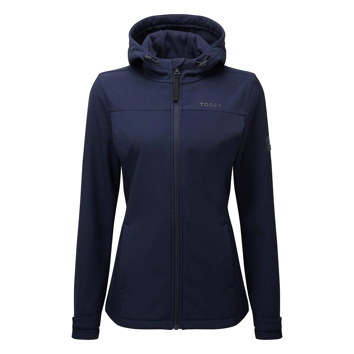 Keld Womens Shower Resistant Hooded Softshell Jacket - Navy